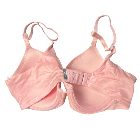 Aerie Sunny 32C Women Pink Bra Adjustable Lightly Lined Demi Push Up - Picture 2 of 5